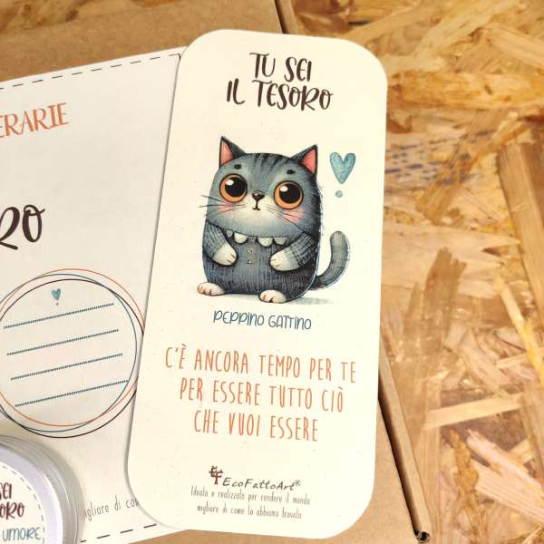 Segnalibro in carta riciclata - “Tu sei il tesoro” - Idea regalo per lettori